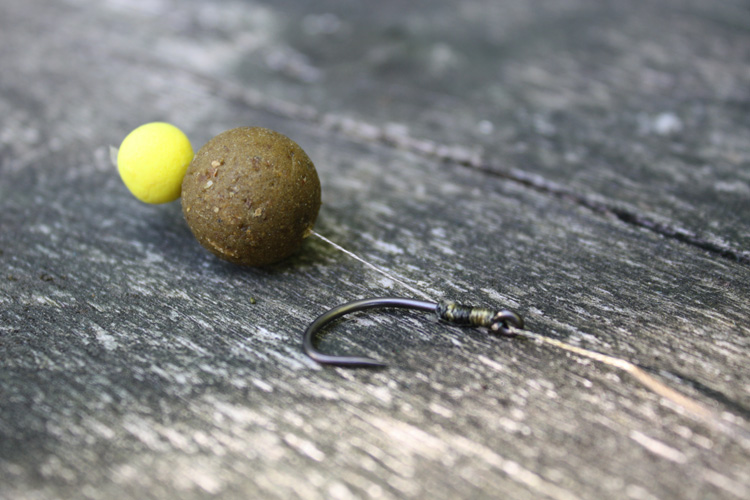 Quest Baits' Spicy Spirulina and Pimple Pop rig