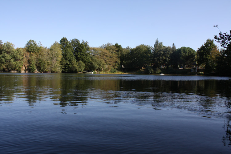 Floating in the boat at Quarry Bank Carp Fishery in France