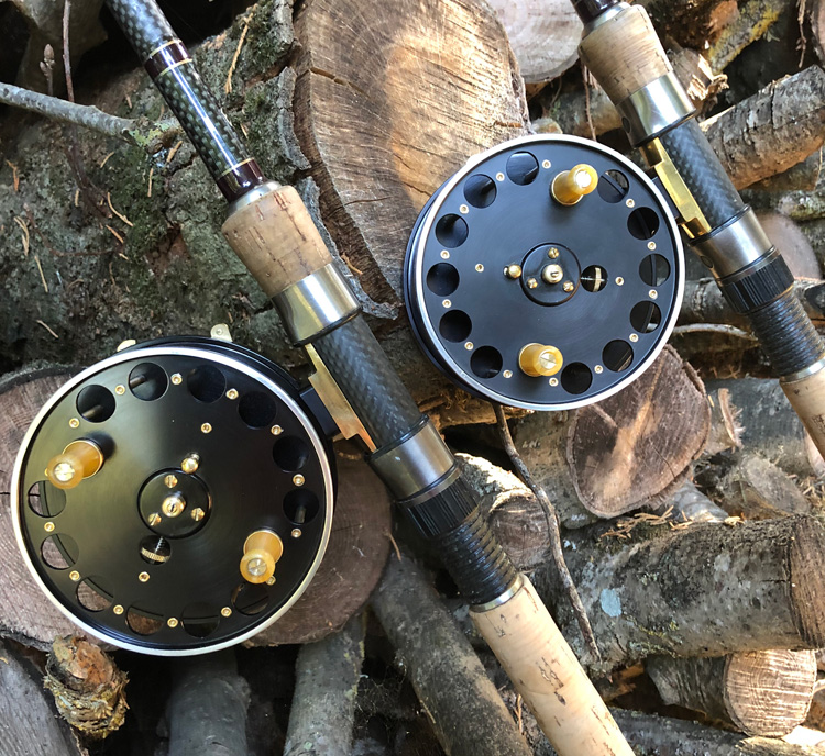 Free Spirit ES rods, with custom Wensum centrepin reels